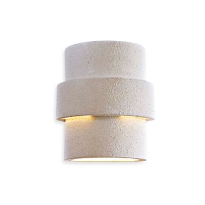 Minka Lavery Ceramic 1-Light Outdoor Wall Sconce in White - www.BedBathandBeyond.com